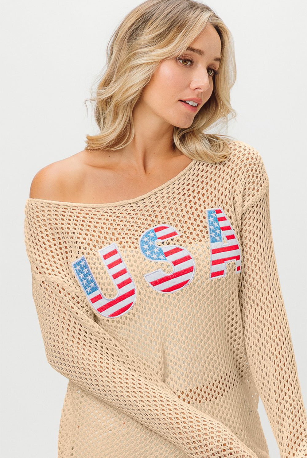 BiBi USA Embroidered Knit Cover Up-Long Sleeves-Trendsi-Urban Threadz Boutique, Women's Fashion Boutique in Saugatuck, MI