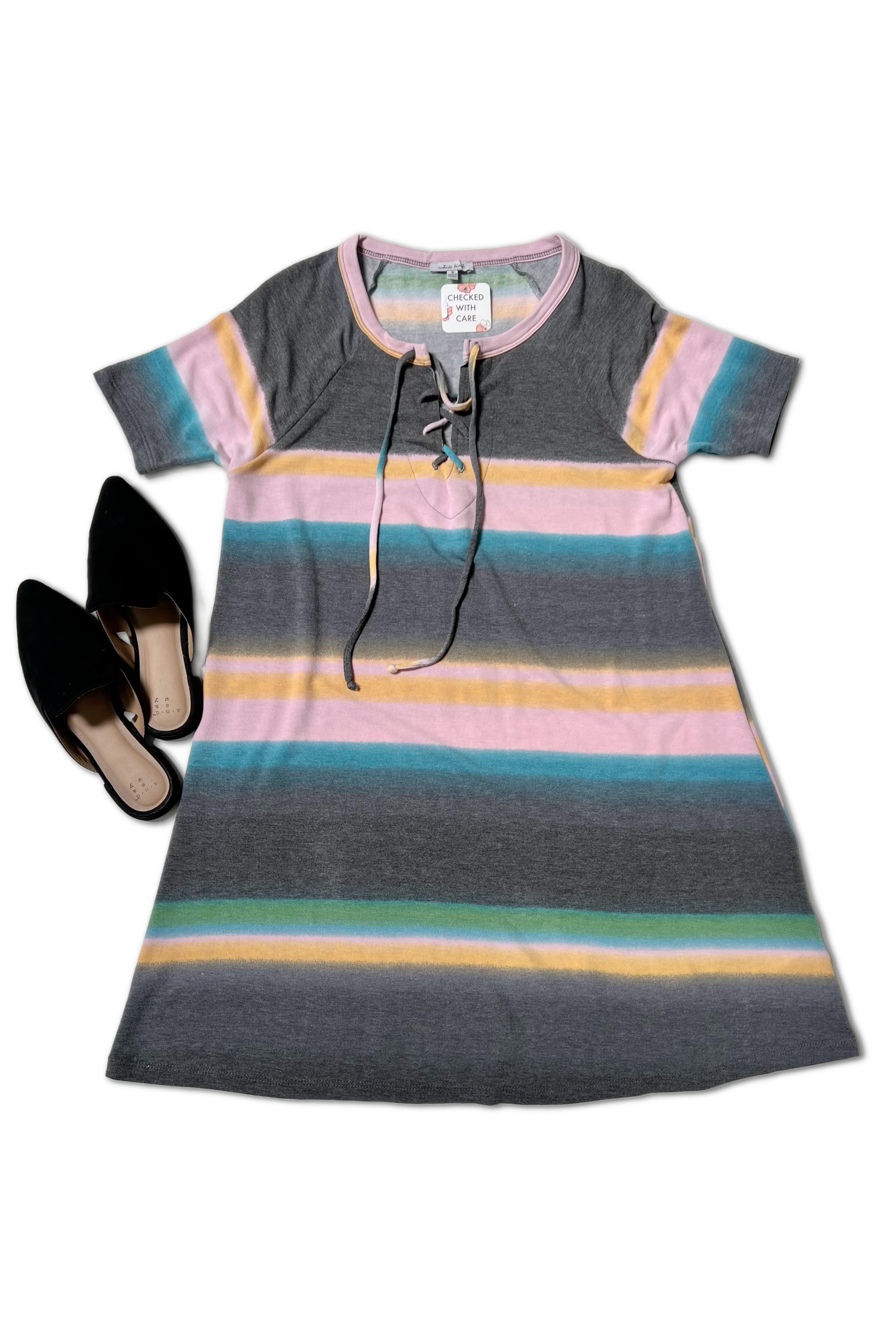 Midnight Rainbow - Dress-Boutique Simplified-Urban Threadz Boutique, Women's Fashion Boutique in Saugatuck, MI