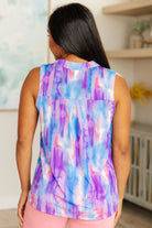 Lizzy Tank Top in Lavender and Blue Watercolor-Tank Tops-Ave Shops-Urban Threadz Boutique, Women's Fashion Boutique in Saugatuck, MI