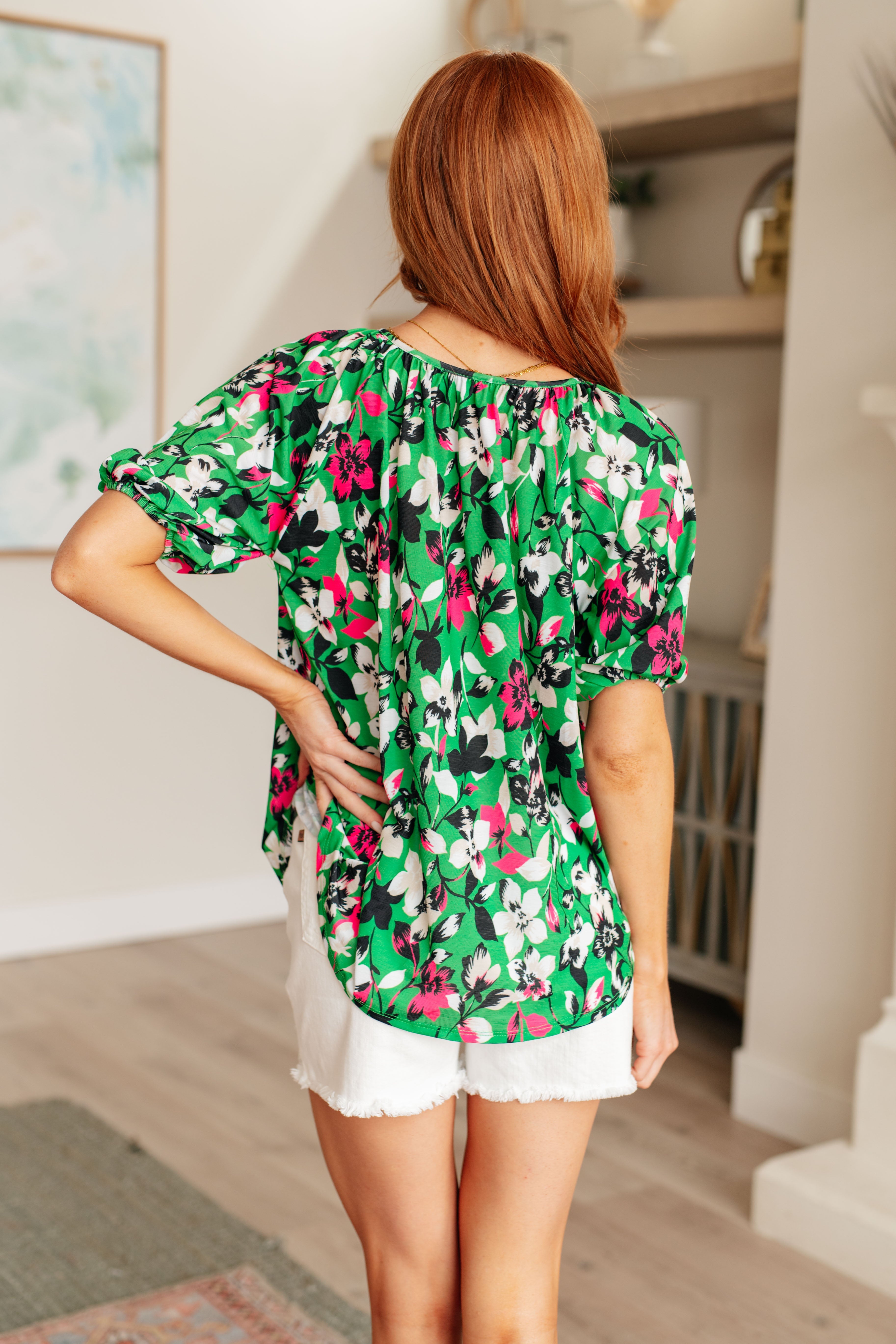 Wild and Bright Floral Top-Short Sleeves-Ave Shops-Urban Threadz Boutique, Women's Fashion Boutique in Saugatuck, MI