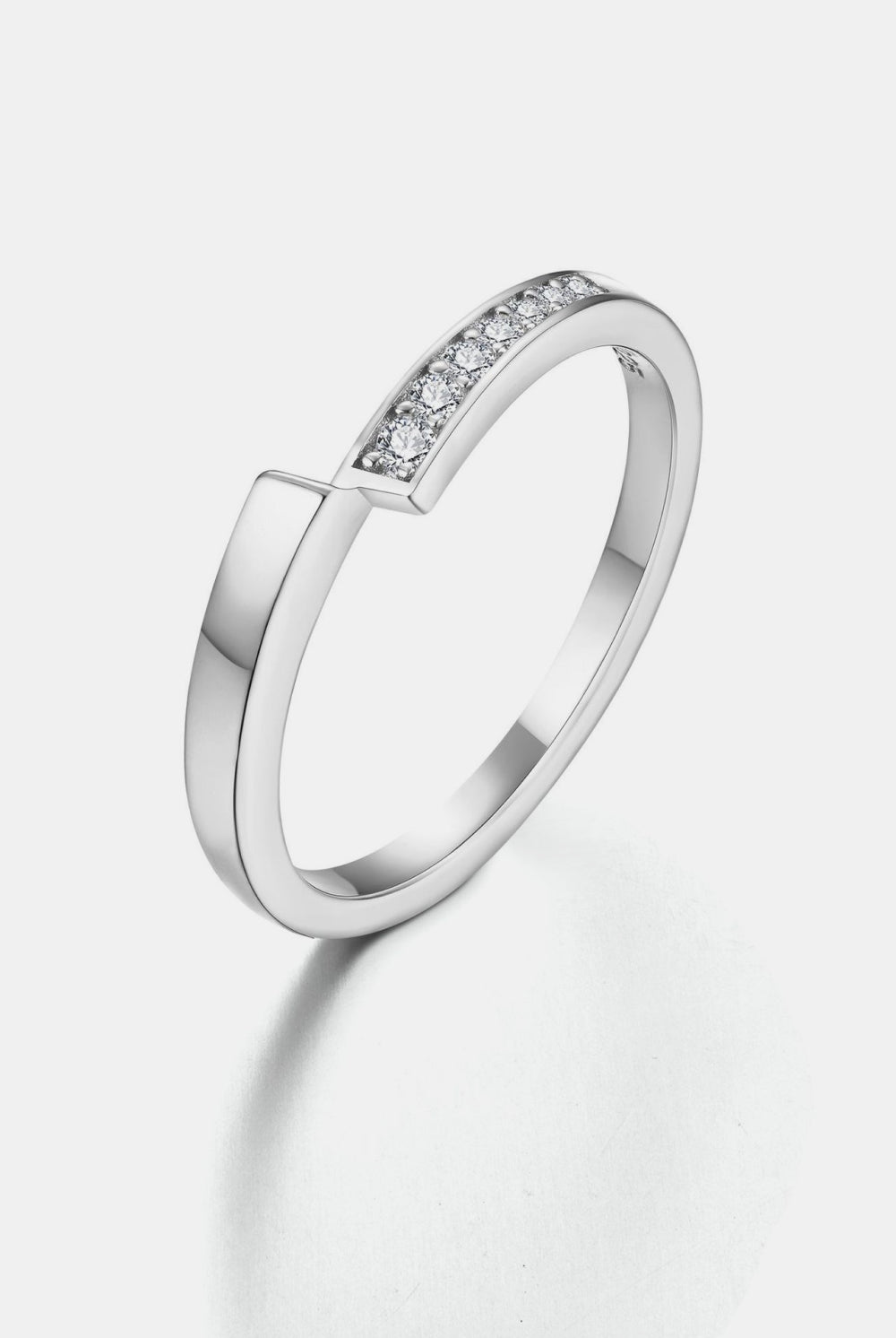Moissanite 925 Sterling Silver Ring-Trendsi-Urban Threadz Boutique, Women's Fashion Boutique in Saugatuck, MI