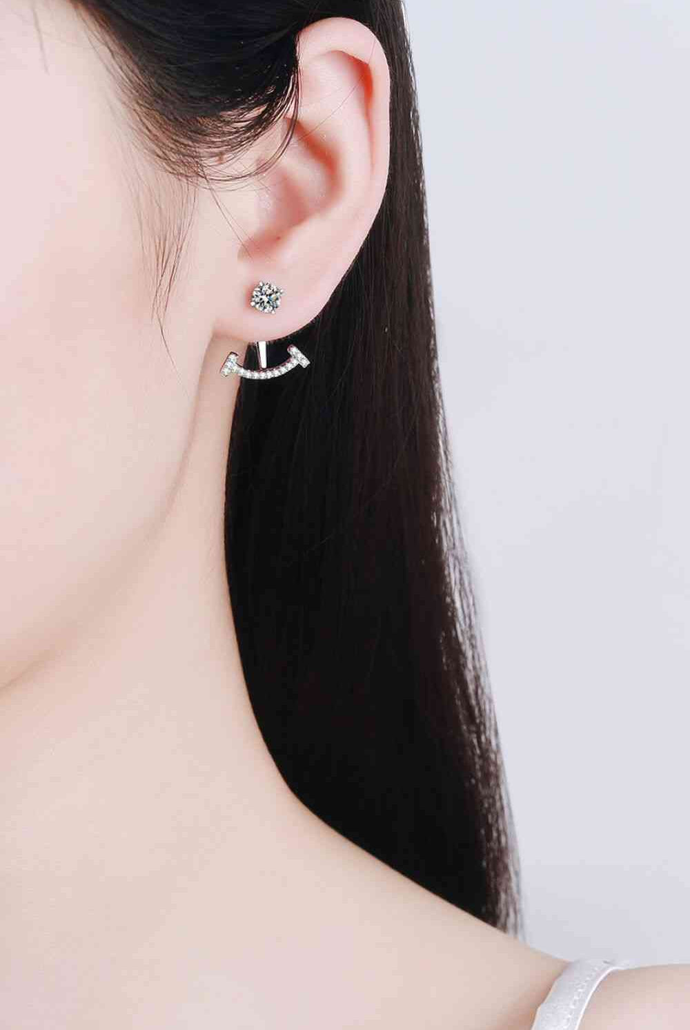 Two Ways To Wear Moissanite Earrings-Earrings-Trendsi-Urban Threadz Boutique, Women's Fashion Boutique in Saugatuck, MI