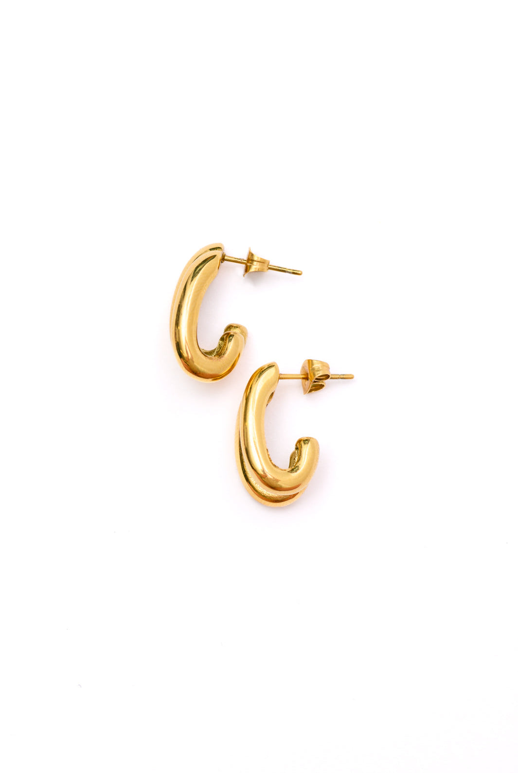 Pushing Limits Gold Plated Earrings-Earrings-Ave Shops-Urban Threadz Boutique, Women's Fashion Boutique in Saugatuck, MI