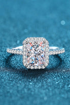 1 Carat Rectangle Moissanite Ring-Trendsi-Urban Threadz Boutique, Women's Fashion Boutique in Saugatuck, MI