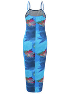 Printed Spaghetti Strap Cami Dress-Trendsi-Urban Threadz Boutique, Women's Fashion Boutique in Saugatuck, MI