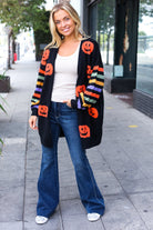 Pumpkin Multicolor Stripe Jacquard Knit Open Cardigan-Cardigans-Haptics-Urban Threadz Boutique, Women's Fashion Boutique in Saugatuck, MI