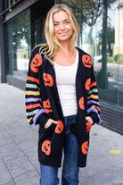 Pumpkin Multicolor Stripe Jacquard Knit Open Cardigan-Cardigans-Haptics-Urban Threadz Boutique, Women's Fashion Boutique in Saugatuck, MI