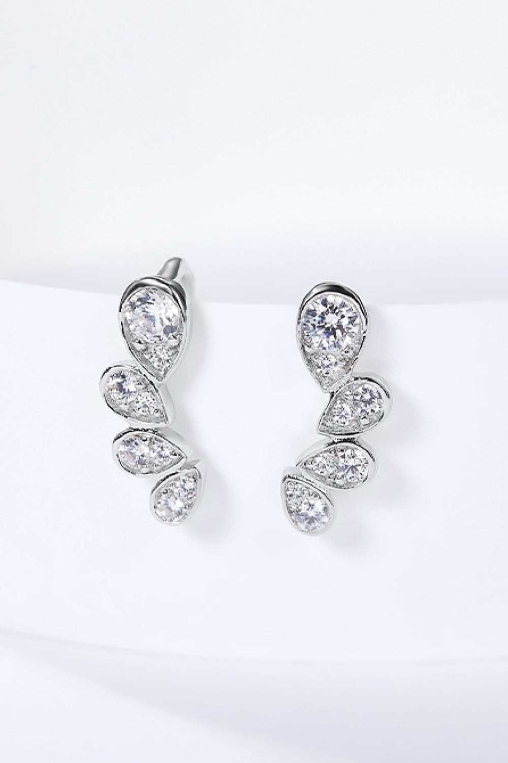 Pear Shape Moissanite Earrings-Trendsi-Urban Threadz Boutique, Women's Fashion Boutique in Saugatuck, MI