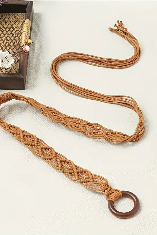 Handmade Woven Belt Waistband Boho Style Braided Belt-Belts-Urban Threadz Boutique -Urban Threadz Boutique, Women's Fashion Boutique in Saugatuck, MI