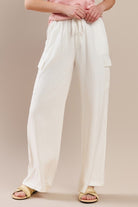 Women's Linen Cargo Pants-Pants-Yelete-Urban Threadz Boutique, Women's Fashion Boutique in Saugatuck, MI