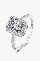 1 Carat Rectangle Moissanite Ring-Trendsi-Urban Threadz Boutique, Women's Fashion Boutique in Saugatuck, MI