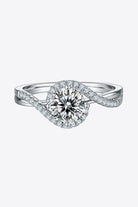 1 Carat Moissanite Crisscross Ring-Trendsi-Urban Threadz Boutique, Women's Fashion Boutique in Saugatuck, MI