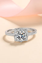 Embrace The Joy 1 Carat Moissanite Ring-Trendsi-Urban Threadz Boutique, Women's Fashion Boutique in Saugatuck, MI