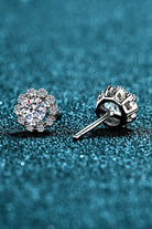 Moissanite Floral-Shaped Stud Earrings-Trendsi-Urban Threadz Boutique, Women's Fashion Boutique in Saugatuck, MI