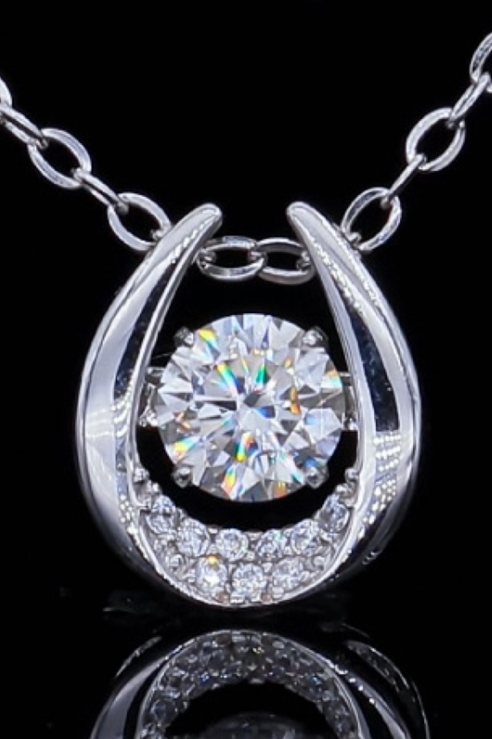 Moissanite Zircon Pendant Necklace-Trendsi-Urban Threadz Boutique, Women's Fashion Boutique in Saugatuck, MI