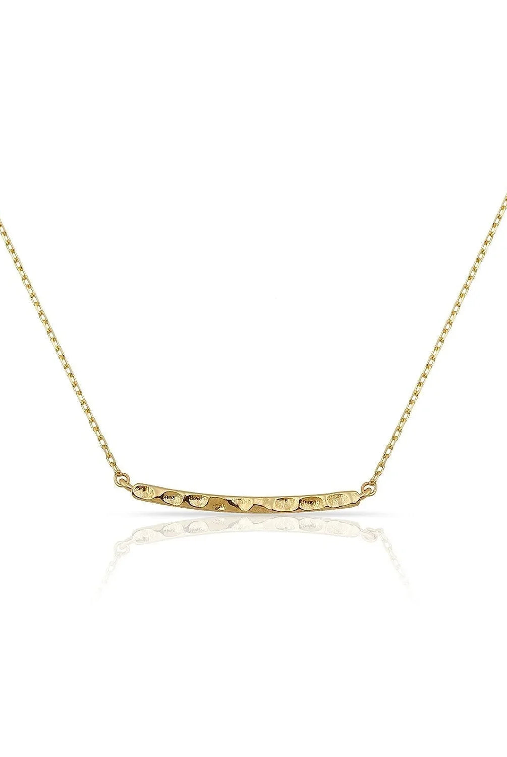 Loverly Hammered Bar Necklace-JEWELRY-The Sis Kiss®-Urban Threadz Boutique, Women's Fashion Boutique in Saugatuck, MI