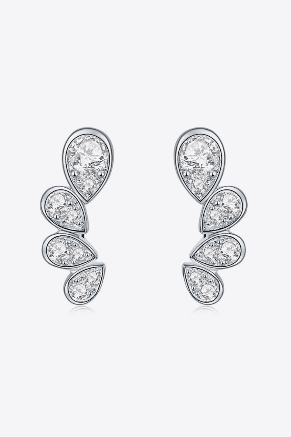 Pear Shape Moissanite Earrings-Trendsi-Urban Threadz Boutique, Women's Fashion Boutique in Saugatuck, MI