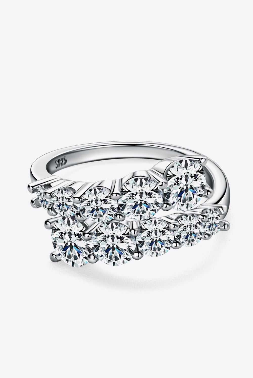 Adored Moissanite 925 Sterling Silver Ring-Trendsi-Urban Threadz Boutique, Women's Fashion Boutique in Saugatuck, MI