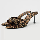 Bow Leopard Kitten Heel Sandals-Trendsi-Urban Threadz Boutique, Women's Fashion Boutique in Saugatuck, MI