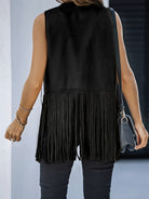 Fringe Open Front Vest Coat- 6 colors-Vests-Trendsi-Urban Threadz Boutique, Women's Fashion Boutique in Saugatuck, MI