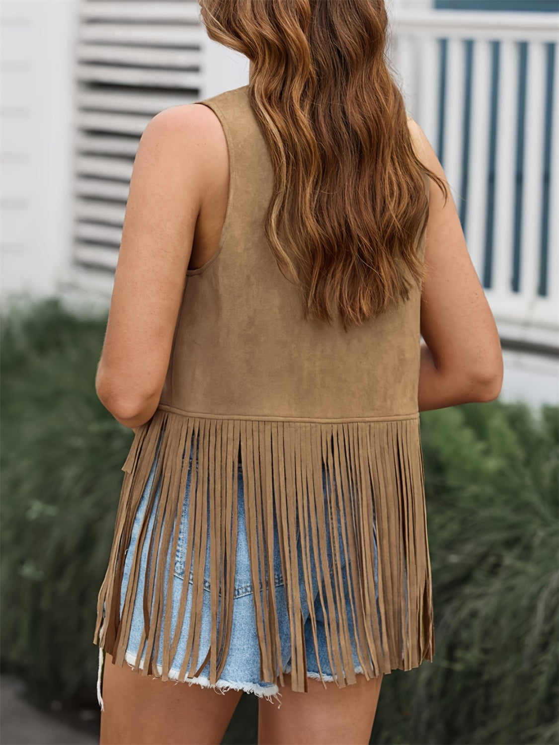 Fringe Open Front Vest Coat- 6 colors-Vests-Trendsi-Urban Threadz Boutique, Women's Fashion Boutique in Saugatuck, MI