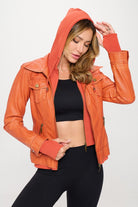 Coalition LA Double Zip Hooded Long Sleeve Jacket-Coats & Jackets-Trendsi-Urban Threadz Boutique, Women's Fashion Boutique in Saugatuck, MI