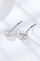 6-Prong Moissanite Drop Earrings-Trendsi-Urban Threadz Boutique, Women's Fashion Boutique in Saugatuck, MI