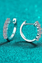 1 Carat Moissanite Hoop Earrings-Trendsi-Urban Threadz Boutique, Women's Fashion Boutique in Saugatuck, MI
