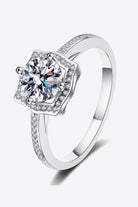 Embrace The Joy 1 Carat Moissanite Ring-Trendsi-Urban Threadz Boutique, Women's Fashion Boutique in Saugatuck, MI