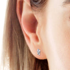 925 Sterling Silver Moissanite Stud Earrings-Trendsi-Urban Threadz Boutique, Women's Fashion Boutique in Saugatuck, MI