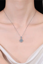 1 Carat Moissanite 925 Sterling Silver Necklace-Trendsi-Urban Threadz Boutique, Women's Fashion Boutique in Saugatuck, MI