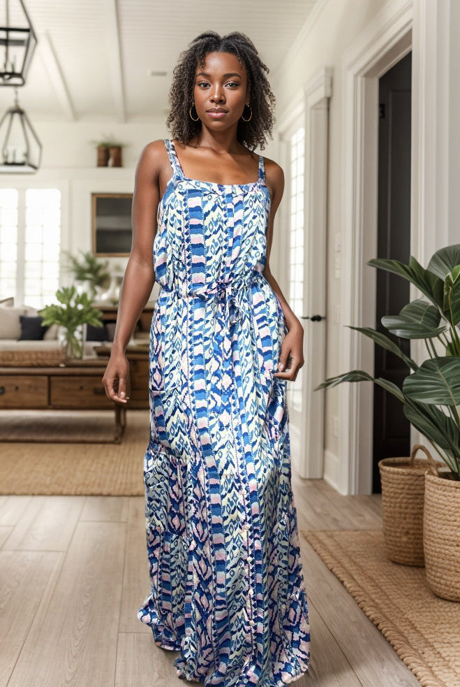 Abby Road - Royal Blue Maxi Dress-Boutique Simplified-Urban Threadz Boutique, Women's Fashion Boutique in Saugatuck, MI