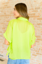 Bright Idea Button Down in Citrus-Short Sleeves-Ave Shops-Urban Threadz Boutique, Women's Fashion Boutique in Saugatuck, MI