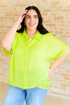 Bright Idea Button Down in Citrus-Short Sleeves-Ave Shops-Urban Threadz Boutique, Women's Fashion Boutique in Saugatuck, MI