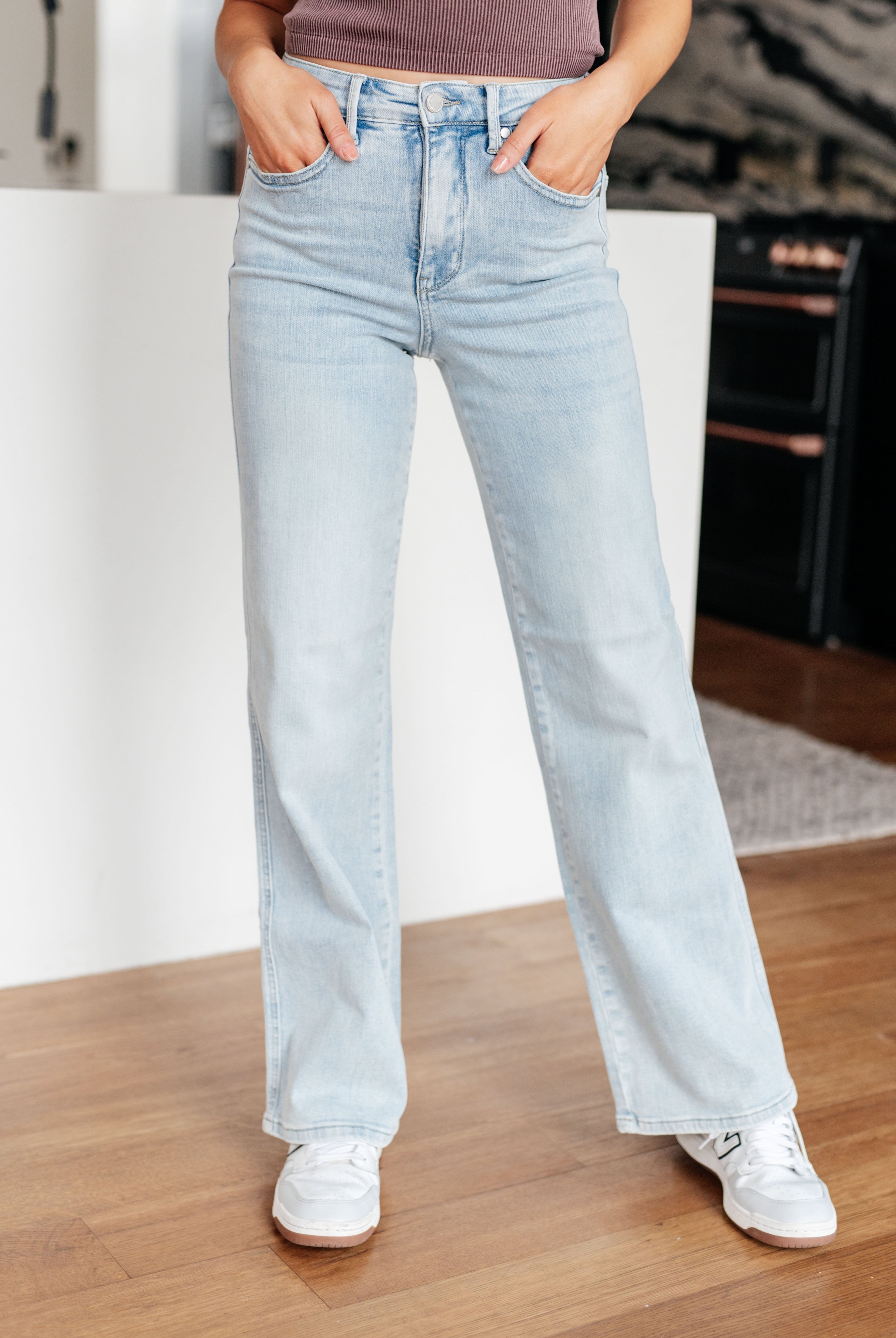 Brooke High Rise Control Top Vintage Wash Straight Jeans-Jeans-Ave Shops-Urban Threadz Boutique, Women's Fashion Boutique in Saugatuck, MI