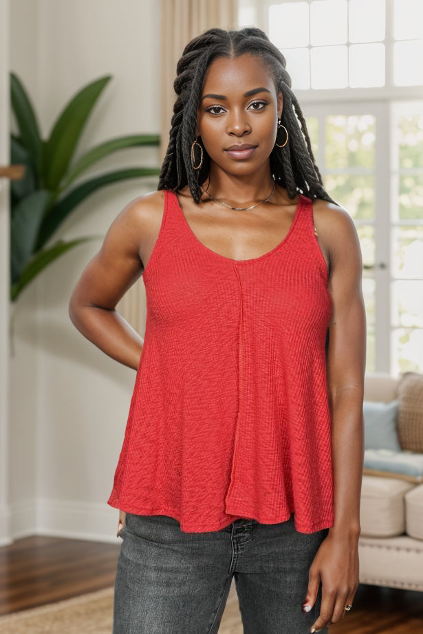 Cardinal Rule Sleeveless Top-Boutique Simplified-Urban Threadz Boutique, Women's Fashion Boutique in Saugatuck, MI