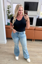 Caroline Mid Rise Control Top Distressed Flare Jeans-JEANS-Ave Shops-Urban Threadz Boutique, Women's Fashion Boutique in Saugatuck, MI