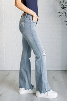 Caroline Mid Rise Control Top Distressed Flare Jeans-JEANS-Ave Shops-Urban Threadz Boutique, Women's Fashion Boutique in Saugatuck, MI