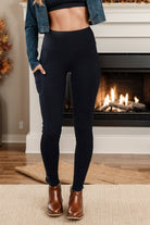 Classically Stylish - Black Leggings-Bottoms-Boutique Simplified-Urban Threadz Boutique, Women's Fashion Boutique in Saugatuck, MI