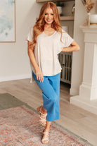 Clear Things Up V-Neck Top-Short Sleeves-Ave Shops-Urban Threadz Boutique, Women's Fashion Boutique in Saugatuck, MI