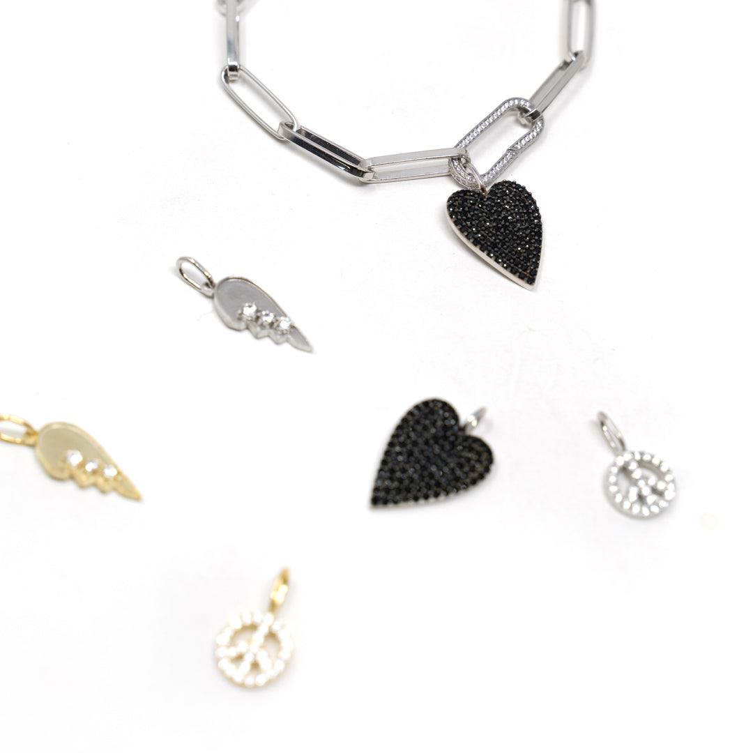 Half My Heart Charm-Charms & Pendants-The Sis Kiss®-Urban Threadz Boutique, Women's Fashion Boutique in Saugatuck, MI