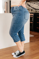 Emily High Rise Cool Denim Pull On Capri Jeans-Jeans-Ave Shops-Urban Threadz Boutique, Women's Fashion Boutique in Saugatuck, MI