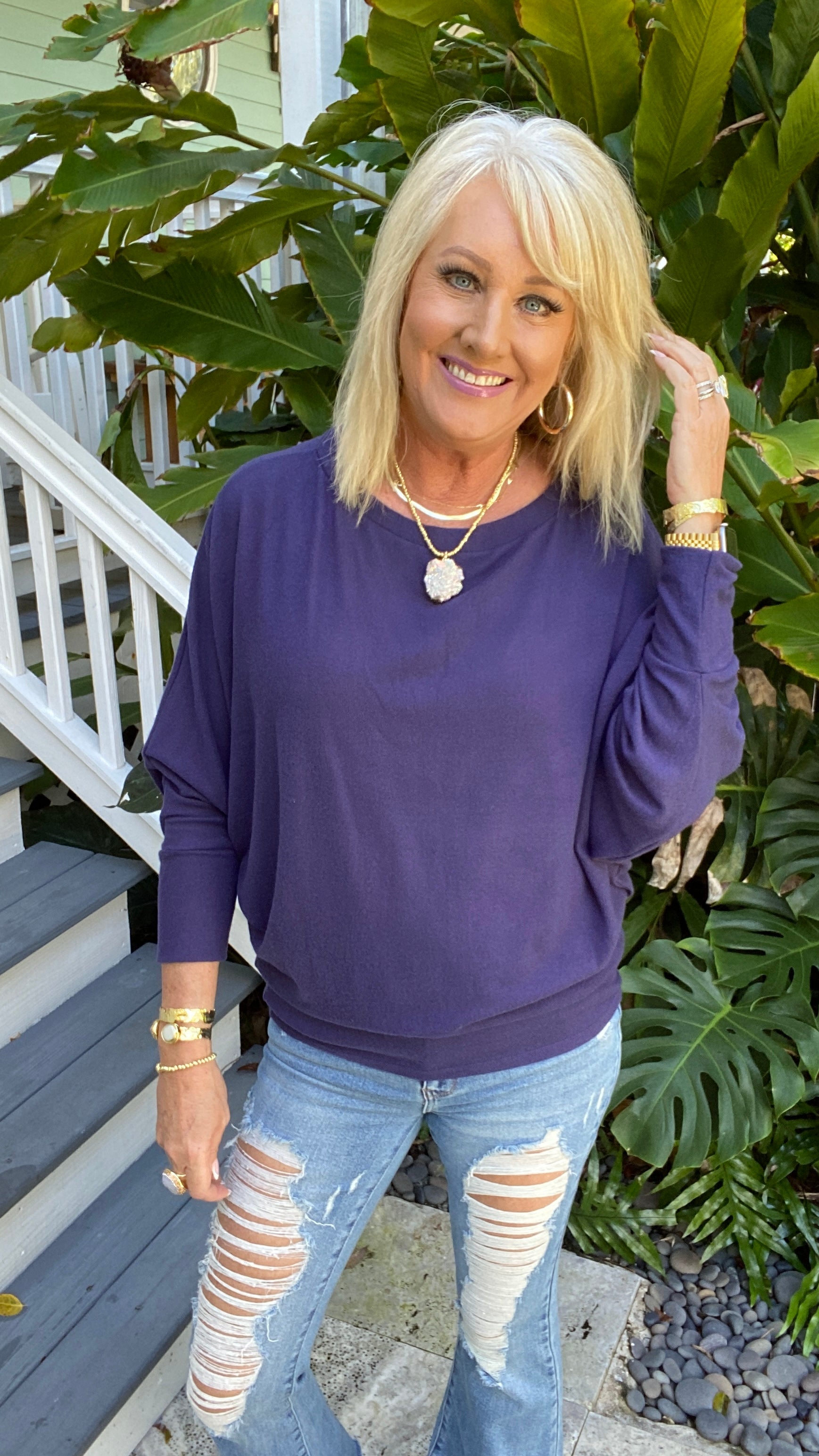 Casually Comfy Batwing Top-Tops-Ave Shops-Urban Threadz Boutique, Women's Fashion Boutique in Saugatuck, MI