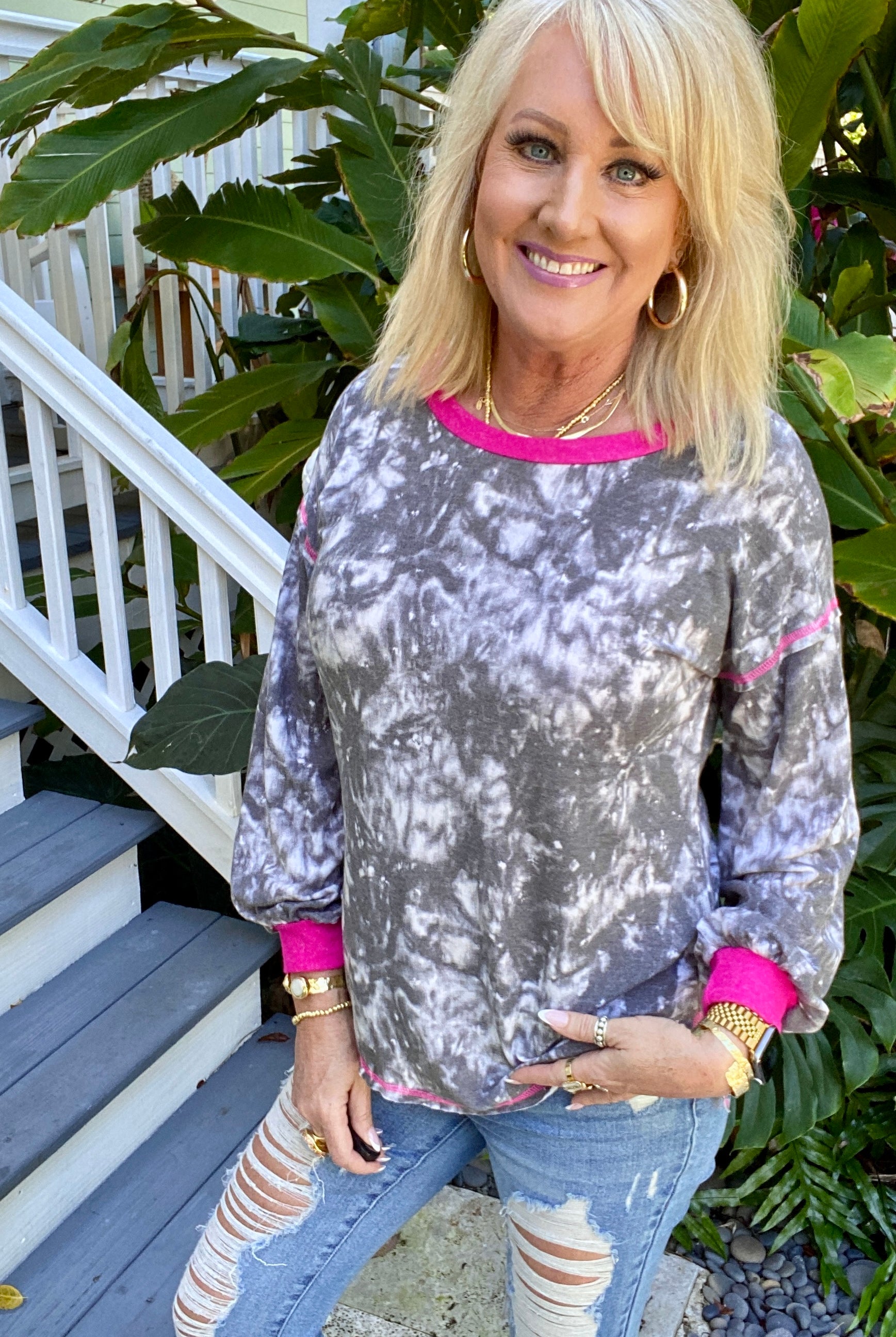 Swooning For Tie Dye - Pullover-OOTD Boutique Simplified-Urban Threadz Boutique, Women's Fashion Boutique in Saugatuck, MI