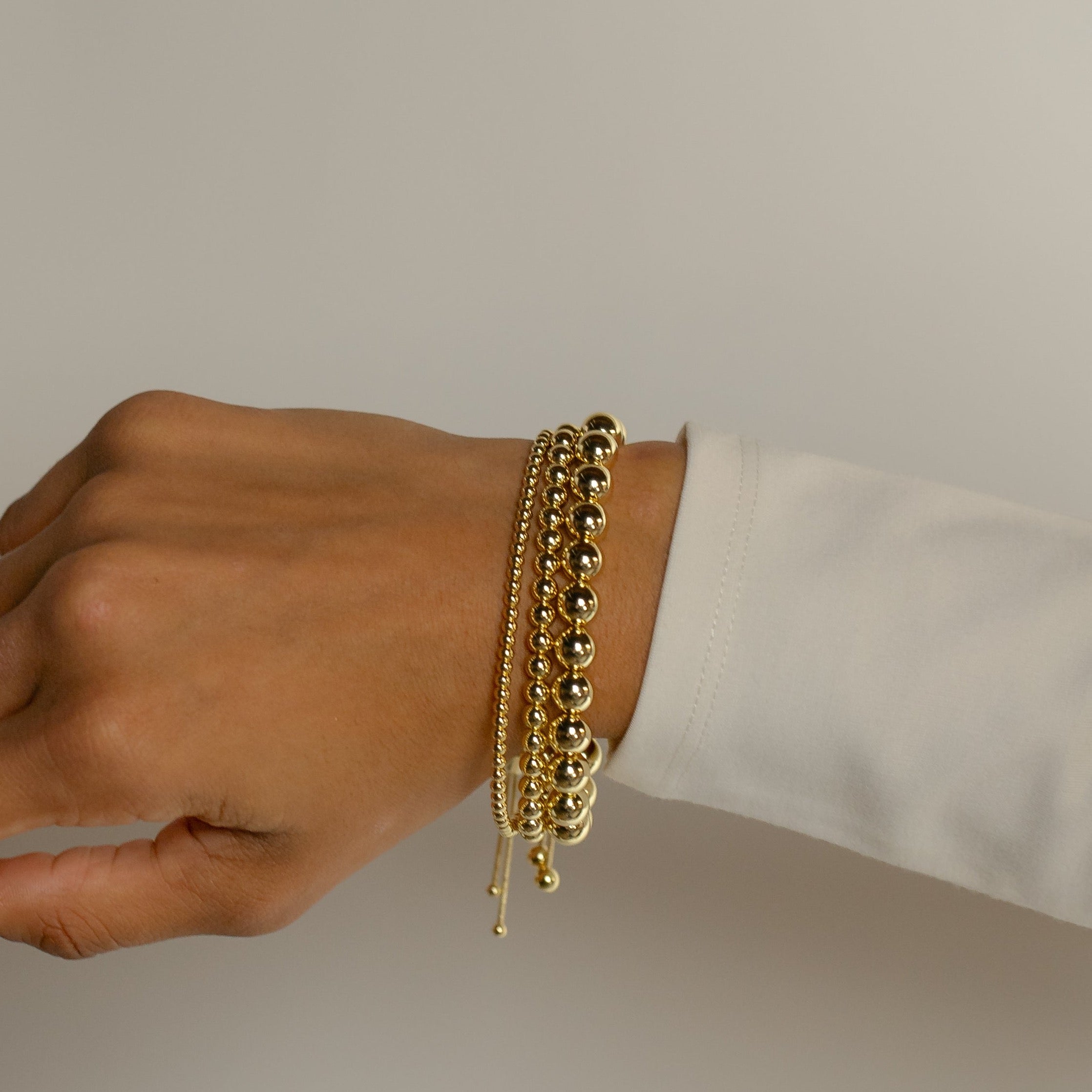 Gold Adjustable Bracelet in 3mm-Bracelets-The Sis Kiss®-Urban Threadz Boutique, Women's Fashion Boutique in Saugatuck, MI