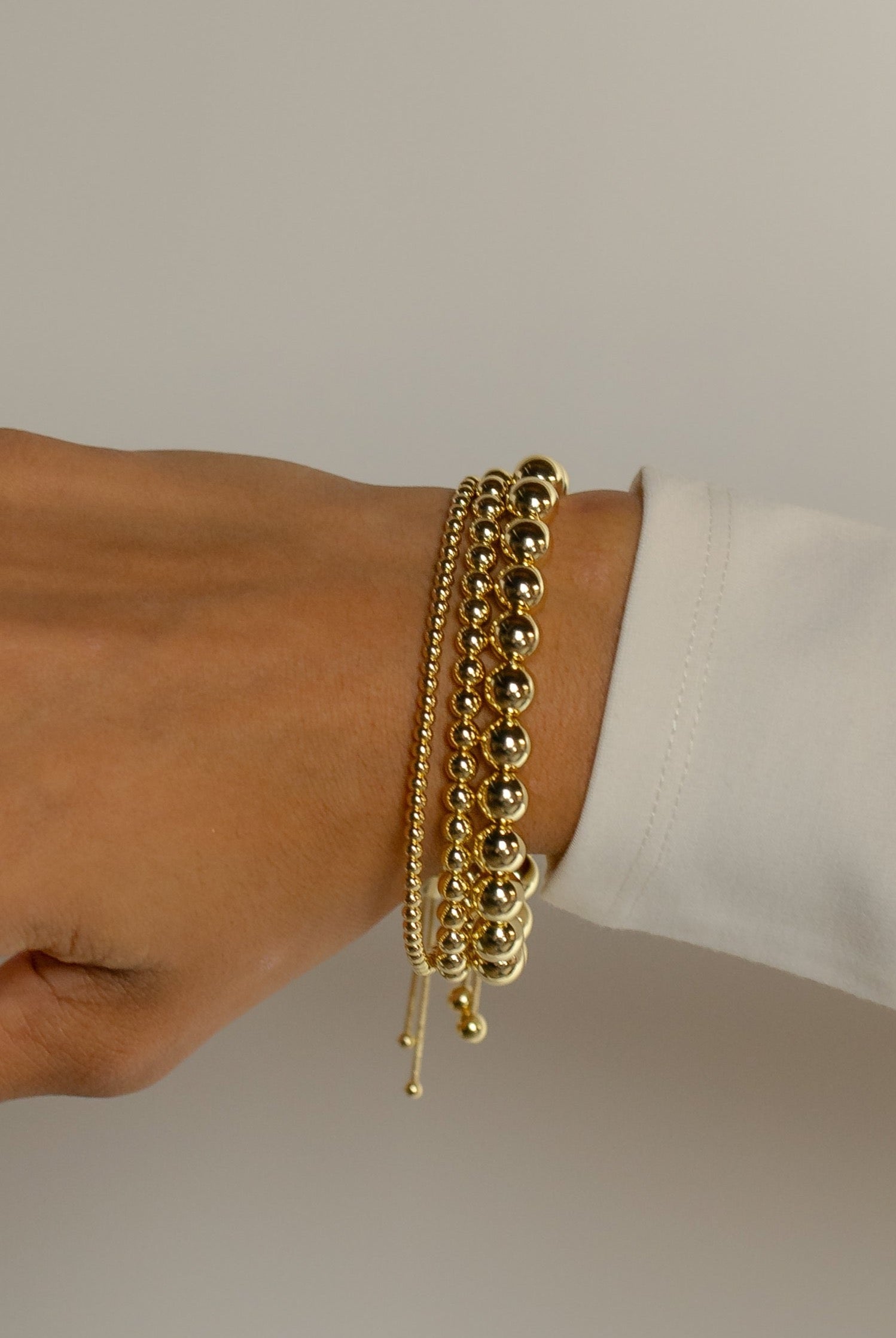 Gold Adjustable Bracelet in 5mm-Bracelets-The Sis Kiss®-Urban Threadz Boutique, Women's Fashion Boutique in Saugatuck, MI