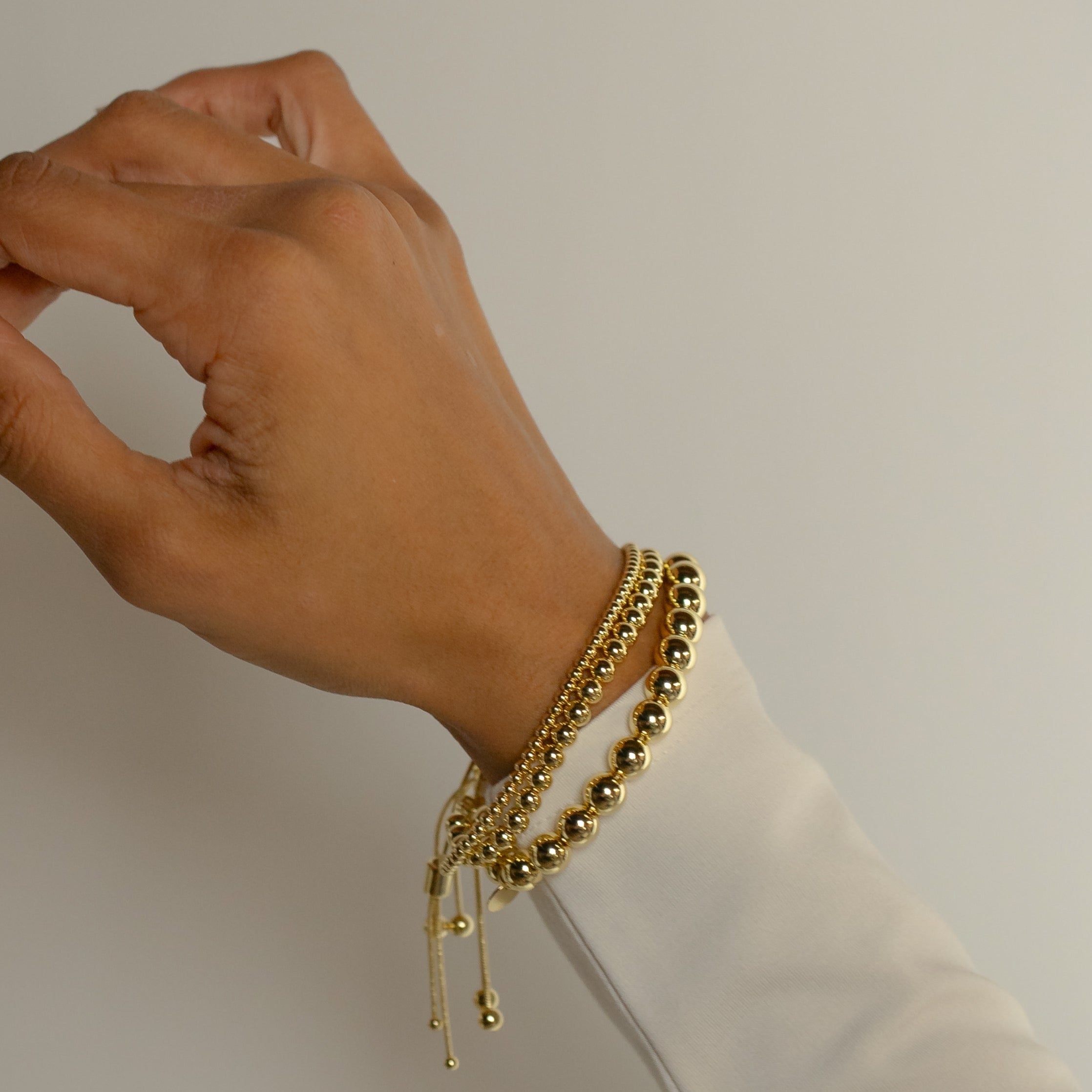 Gold Adjustable Bracelet in 3mm-Bracelets-The Sis Kiss®-Urban Threadz Boutique, Women's Fashion Boutique in Saugatuck, MI