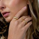 Gold Band and Chain Ring-Rings-The Sis Kiss®-Urban Threadz Boutique, Women's Fashion Boutique in Saugatuck, MI