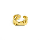 Gold Band and Chain Ring-Rings-The Sis Kiss®-Urban Threadz Boutique, Women's Fashion Boutique in Saugatuck, MI