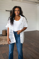 Head in the Clouds Lace Button Down-Kimonos-Ave Shops-Urban Threadz Boutique, Women's Fashion Boutique in Saugatuck, MI